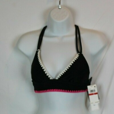 #ad Hula Honey Juniors Black Bikini Swim Top Size XS $9.99