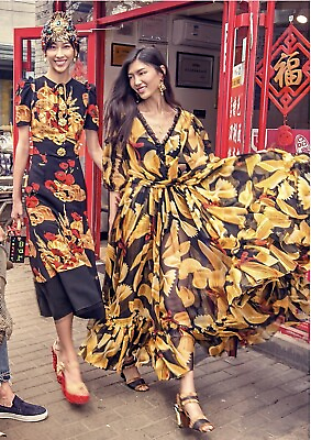 Damp;G Dolce and Gabbana 100% Silk Tunic New NWT Floral Long Summer Size 40 Medium $140.00