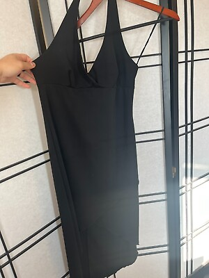 #ad Hourglass little black dress Sheath v neck sleeveless $9.00