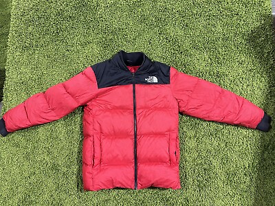 #ad The North Face Men#x27;s Nordic Jacket 700 Down Bomber Puffer Coat TNF Red Size S $74.99