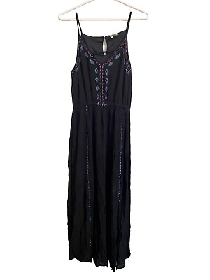 #ad Japna Black Long Maxi Dress Size L $16.99