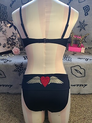 #ad Rare Victoria#x27;s Secret Y2K Angel Bling Bikini Set Size M 🖤🔥 $55.00