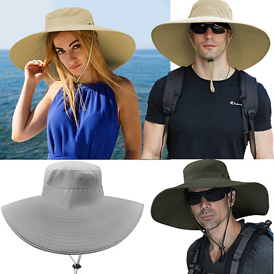 Summer Women Men Hat Folding Wide Brim Floppy Sun Beach Straw Bucket Fisher Cap $6.99