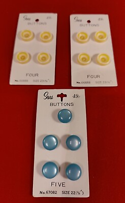 #ad #ad SEARS USA Buttons 2 2 hole 1 shank Original Cards Made in Japan Lot of 3 Sets $6.00
