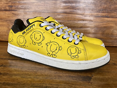 Mens Adidas Adicolor Y4 Mr. Happy By Roger Hargreaves Stan Smith Yellow Size 9 $29.50