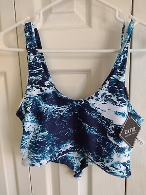 #ad Zaful Forever Young Women#x27;s 2 Piece Blue Bikini Bathing Suit Swimsuit Size M 6 $19.99