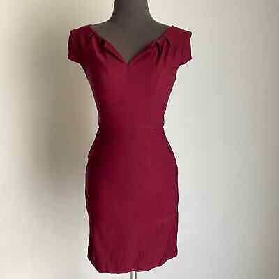 #ad Foreign Exchange sz S burgundy fitted party short mini dress $20.00
