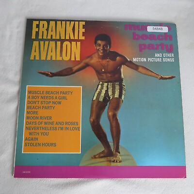 #ad #ad Frankie Avalon Muscle Beach Party Soundtrack LP Vinyl Record Album $19.77
