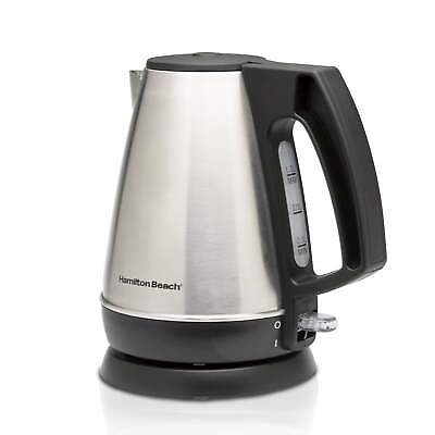 #ad #ad Hamilton Beach 1 Liter Electric Kettle Stainless Steel and Black New 40901F $19.96