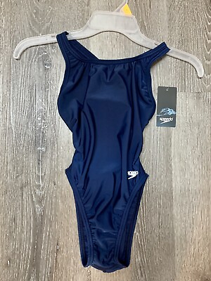 #ad Speedo Swimsuit Women#x27;s Size 26 One piece Competition Pro LT Navy Blue NWT $25.00