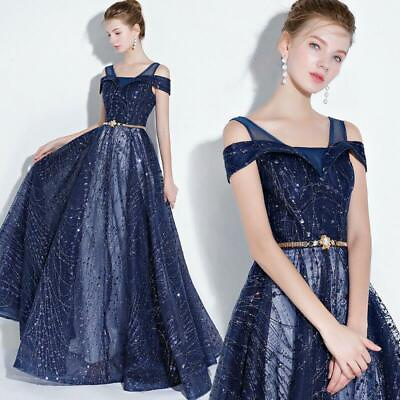 #ad New Sleeveless Slim Empire Waist Sequins Gown Party Evening long Dress Clubwea $74.40