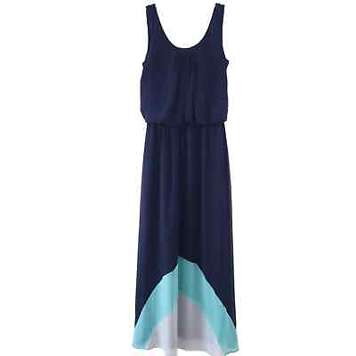 #ad Sweet St RM Maxi Dress Small Summer Dress Sleeveless Defined Waist Flowy $20.99