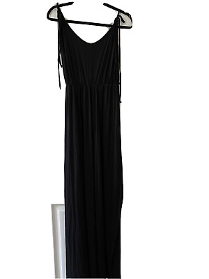#ad #ad NWT: black Maxi Dress Sz L $49.00