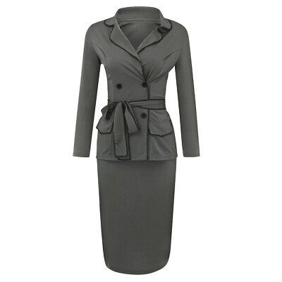 Womens Formal OL Office Uniform Blazer Skirt Suits Business Work Wear Dress Set $77.77