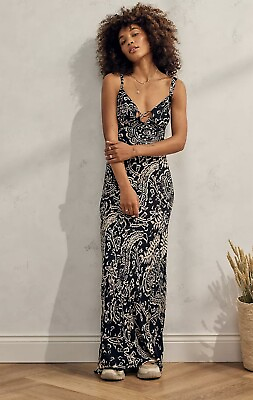 #ad #ad NWT Free People Mystical Mindset Floral Maxi Dress Black Combo Size XS $118 $69.00