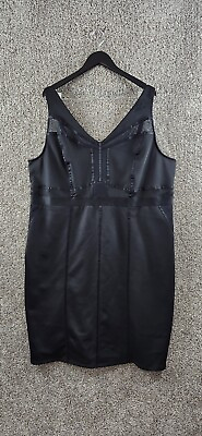 #ad Torrid Black Cocktail Dress Sleeveless Mesh Inlays Torrid Plus Size 4 $23.39