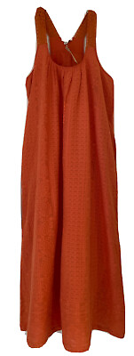 NWT Sundance Catalog Orange Long Sleeveless “Day Trip Dress” Size S $148 $34.99