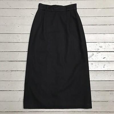 #ad #ad VTG SPITALNICK amp; CO Wool Pencil Skirt Long Black 12 M L $39.54