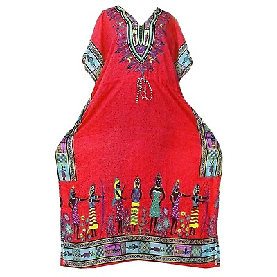 Long Size Women Kaftan Dress Maxi Plus Loose Casual Boho Womens Caftan Free Size $9.75