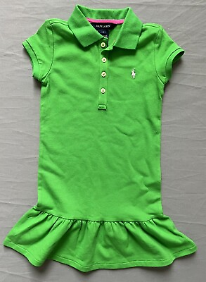 New Polo Ralph Lauren Girls Size 5 Green Dress NWT $18.99