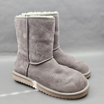 #ad UGG Koolaburra Koola Short II Womens Boots Size 7 Gray Sheepskin Snow Shoes $27.19
