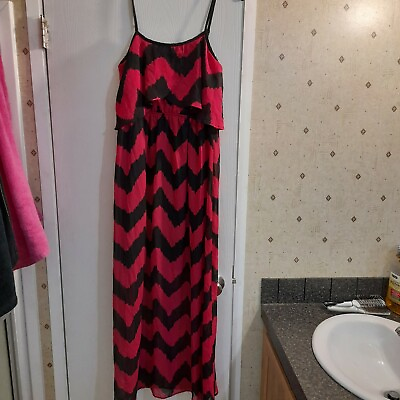#ad Juniors Full Length Maxi Dress Size 3 5 Small $4.99