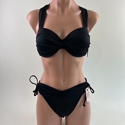Victoria#x27;s Secret Swim Padded Bikini Top amp; Bottom Set36C L NWT $49.99