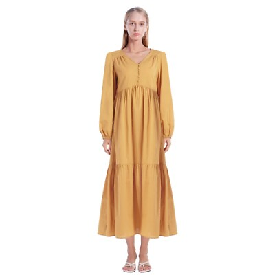#ad Womens Long Sleeve Boho Dress Kaftan Kimono Maxi Dress Beach Plus Size Sundress $15.43