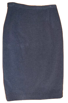 MAX MARA ITALY Wool Blend Dark Gray Pencil Career Skirt Skirt SZ 4 Lined $19.43