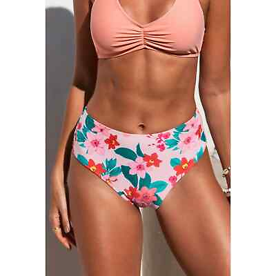 #ad #ad Floral Mid Waisted Bikini Bottom Small $24.00