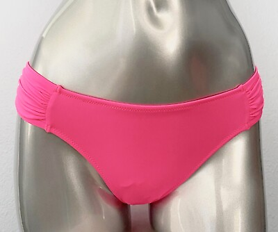 Victorias Secret Nwt Ruched Knockout Shocking Pink Ruched Bikini Bottom $22.99