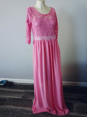 #ad Women Lady Boho pink Long Maxi Summer Beach Dress Sundress $19.99