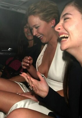 #ad #ad Jennifer Lawrence Laughing In White Dress 8x10 PHOTO PRINT $6.98
