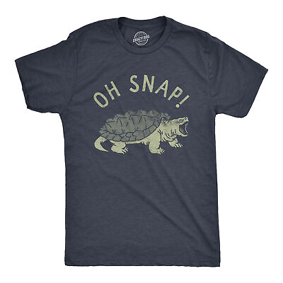 #ad Mens Oh Snap T Shirt Funny Sarcastic Snapping Turtle Joke Tee For Guys $6.80