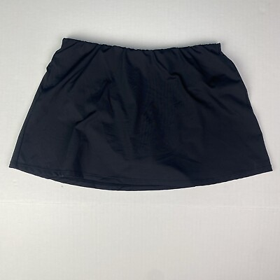 #ad Jag Brand Women#x27;s Medium Swim Skirt Swimwear Solid Black Bikini Layer Beach $10.19