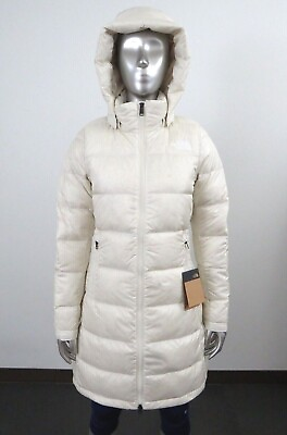 NWT Womens The North Face TNF Metropolis III Parka Long Down Warm Jacket White $149.95