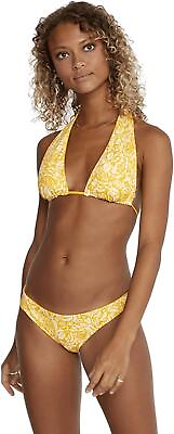#ad RVCA 280831 Women#x27;s Halter Bikini Tops Forever Halter Amber Medium $33.15