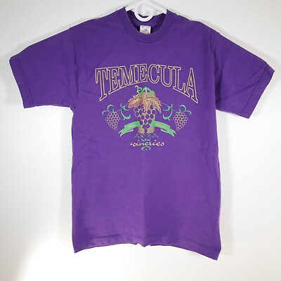 VTG Temecula Wineries Single Stitch Bottom Shirt Temecula California USA Made $16.99