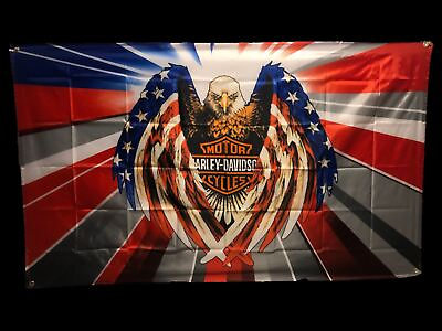 Harley Davidson 3x5 Flag Banner 3 X 5 Large Fast Free USA Shipping New. $16.95