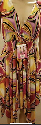 #ad Maxi Dresses for Women Size L Abstract Striped Sundress Swimsuit Thin amp; Slightly $5.24