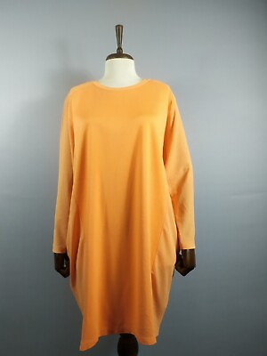 #ad COS Orange Long Boho Dress Size L $17.99