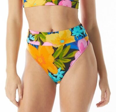 #ad Sundazed Cora Floral High Waist Bikini Swimsuit Bottoms NEW XL $9.95