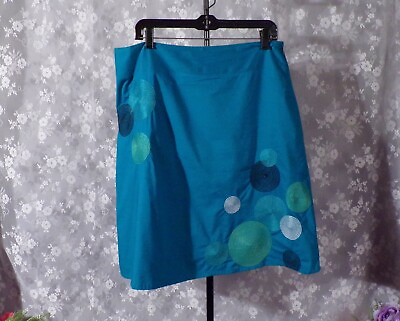 #ad Vintage Y2K Skirt 2000s Turqouise Mini Skirt Summer Retro Vacation Cute Size 12 $16.00
