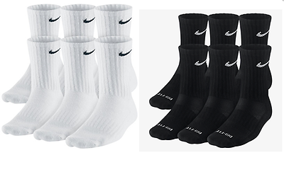 Nike Everyday Plus Cushioned Training Socks 1 2 3 OR 6 PAIRS WHITE OR BLACK $10.99