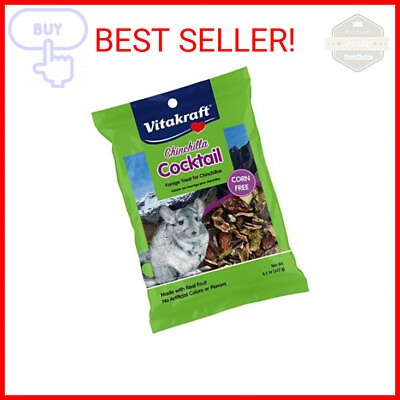 #ad Vitakraft Chinchilla Cocktail Mixed Fruit Treat 4.5 Ounce Pouch $7.90
