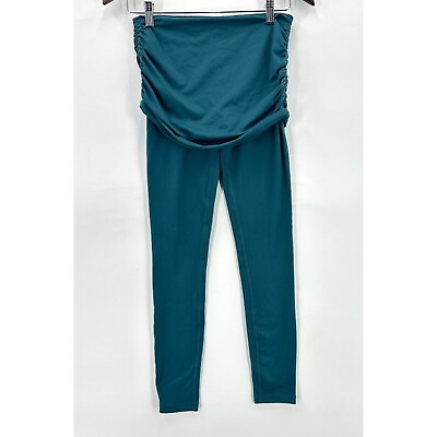 #ad Prana Remy Skirted Leggings Womens Athletic Ruched Teal Blue Polyester Blend S $16.09