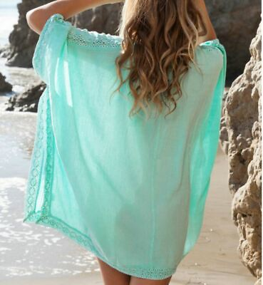 #ad Summer Women Lace Crochet Beach Mini Dress Bathing Suit Bikini Cover Up Shirt $15.96