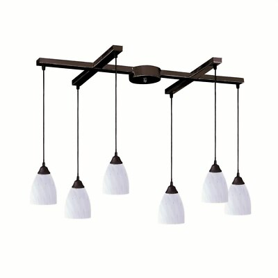 #ad 6 Light H Bar Pendant in Transitional Style with Boho and Eclectic inspirations $1207.07