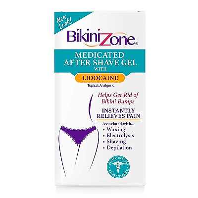 Bikini Zone Medicated After Shave Gel Instantly Stop Shaving Bumps Irritation $10.22
