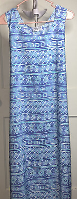 Madison Hill Women Sleeveless Long Maxi Dress Size XLarge Geometric Design $14.00